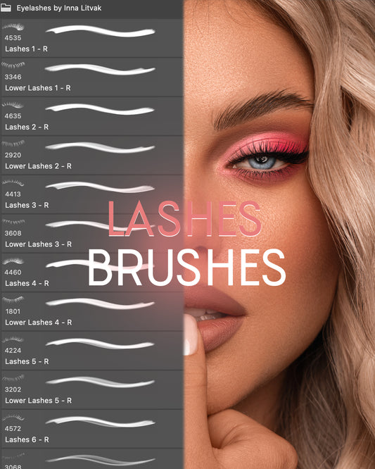 Lashes Brushes for Photoshop (Кисти ресницы) + TUTORIAL