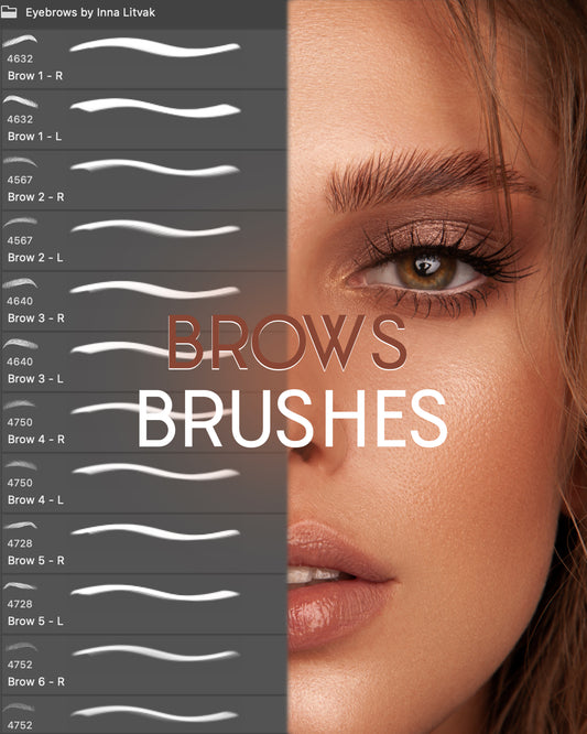 Brows Brushes for Photoshop (Кисти брови) + TUTORIAL